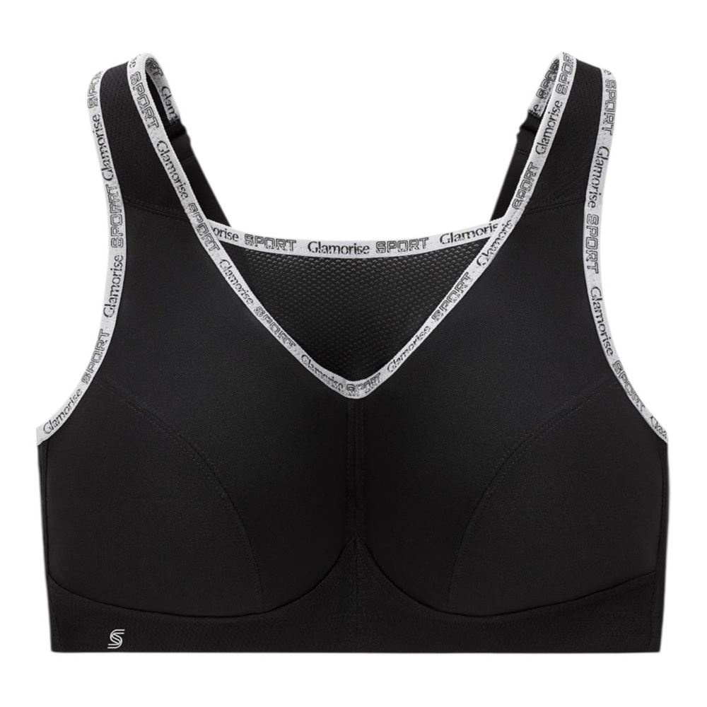 Glamorise Sport No-Bounce Camisole Bra #1066 Wire Free Black 42 H